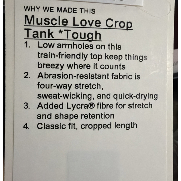 LULULEMON MUSCLE LOVE CROP TANK TOUGH HIGHLIGHT ORANGE SZ 10 - Picture 9 of 10